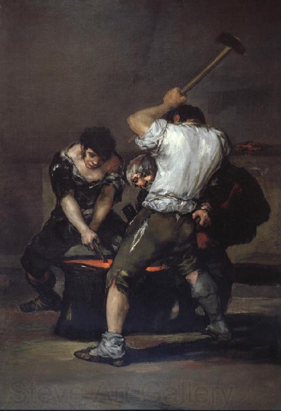 Francisco Goya The Forge Norge oil painting art